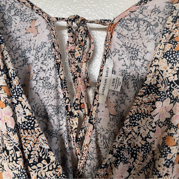 American Eagle Floral Tier Dress Size Size L - Picture 5 of 11